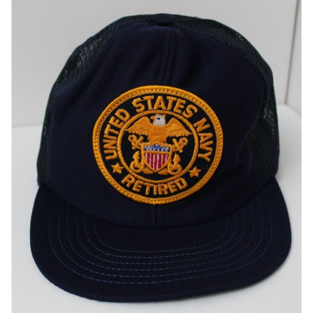 United States Navy Retired Patch Mesh Back Trucker‎ Hat
